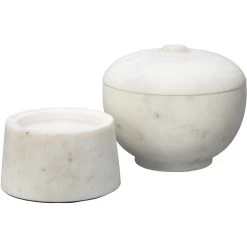 Bennett 6 X 5 Inch Storage Bowl With Lid, Medium -Jamie Young Co Shop 7benn mdwh 7