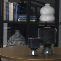 Berkeley Royal Blue Ceramic Pots, Set Of 3 11 Berkeley Royal Blue Ceramic Pots, Set Of 3 -Jamie Young Co Shop 7berk pobl 8