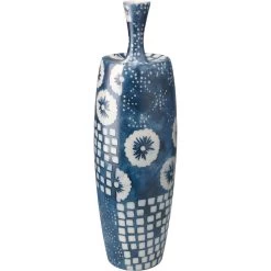 Block Print 12 X 4.75 Inch Vases, Set Of 4 -Jamie Young Co Shop 7bloc vabl 10