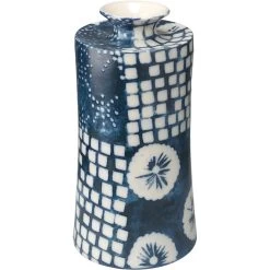 Block Print 12 X 4.75 Inch Vases, Set Of 4 -Jamie Young Co Shop 7bloc vabl 12