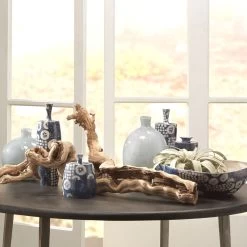 Block Print 12 X 4.75 Inch Vases, Set Of 4 -Jamie Young Co Shop 7bloc vabl 8