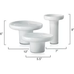 Bloom 9.5 X 7 Inch Vessels, Set Of 3 -Jamie Young Co Shop 7bloo vewh 2