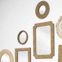 Braided Round 20 X 20 Inch Jute Mirror -Jamie Young Co Shop 7brai lgju 17