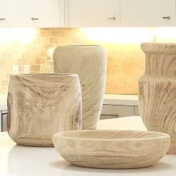 Brea 13.5 X 12 Inch Wooden Vase -Jamie Young Co Shop 7brea vawd 17