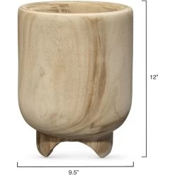 Canyon 12 X 9.5 Inch Wooden Vase -Jamie Young Co Shop 7cany vana 2