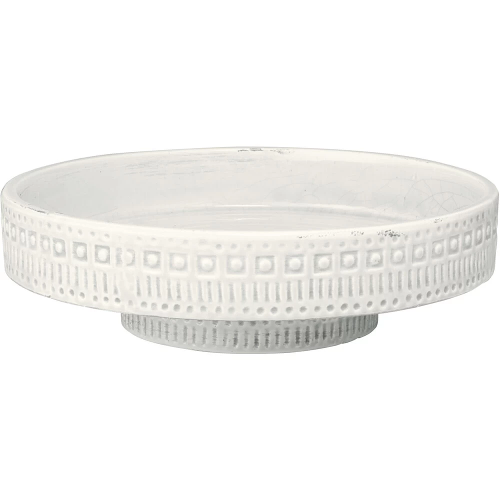 Coco 13 X 13 Inch White Ceramic Pedestal 1 Coco 13 X 13 Inch White Ceramic Pedestal