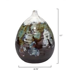 Collage 11 X 9 Inch Vase -Jamie Young Co Shop 7coll mdbkbr 2