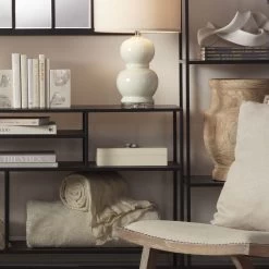 Constantine 12 X 7 Inch Cream Resin W/ Horn Accent Large Rectangle Box -Jamie Young Co Shop 7cons bxcr 8