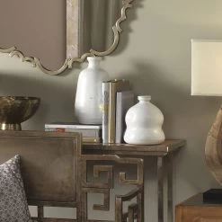 Dimple 14 X 8.25 Inch Vase In Matte White Ceramic -Jamie Young Co Shop 7dimp vawh 8