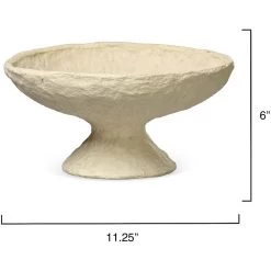 Garden Cream Pedestal Bowl -Jamie Young Co Shop 7gard pecr 2