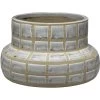 Grid Ceramic 14 X 9 Inch Vase