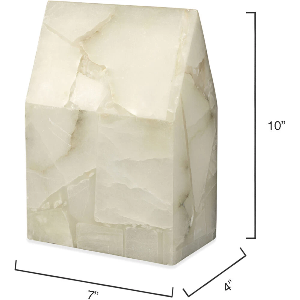 Tall House Alabaster Decorative Object 2 Tall House Alabaster Decorative Object - Image 2