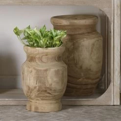 Laguna 17.75 X 13.5 Inch Wooden Vase -Jamie Young Co Shop 7lagu vawd 7