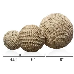 Malibu Natural Decorative Balls, Set Of 3 -Jamie Young Co Shop 7mali owst 2