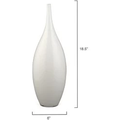 Nymph Decorative 19 X 8 Inch Vases In White Glass, Set Of 3 -Jamie Young Co Shop 7nymp vawh 5