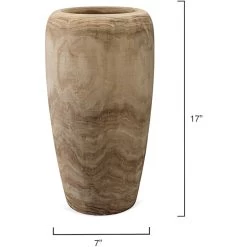 Ojai 17 X 7 Inch Wooden Vase -Jamie Young Co Shop 7ojai smwd 2