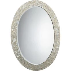 Oval 44 X 32 Inch Mother Of Pearl Mirror