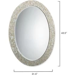 Oval 44 X 32 Inch Mother Of Pearl Mirror 6 Oval 44 X 32 Inch Mother Of Pearl Mirror -Jamie Young Co Shop 7oval lgmop 2