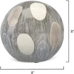 Painted Cream / White And Black Ceramic Sphere -Jamie Young Co Shop 7pain smcr 2