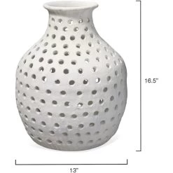 Porous 17 X 13 Inch Vase -Jamie Young Co Shop 7poru smwh 2