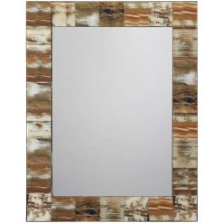 Ranch Dressing 36 X 28 Inch Natural Faux Horn Mirror