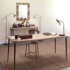 Ranch Dressing 36 X 28 Inch Natural Faux Horn Mirror -Jamie Young Co Shop 7rect mdfho 6