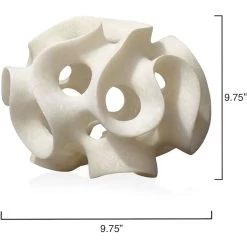 Ribbon White Decorative Sphere -Jamie Young Co Shop 7ribb spwh 2