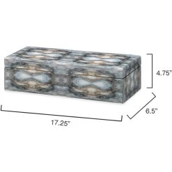 Rorschach 17 X 7 Inch Indigo Blue Lacquer Long Box 10 Rorschach 17 X 7 Inch Indigo Blue Lacquer Long Box -Jamie Young Co Shop 7rors lobxin 2