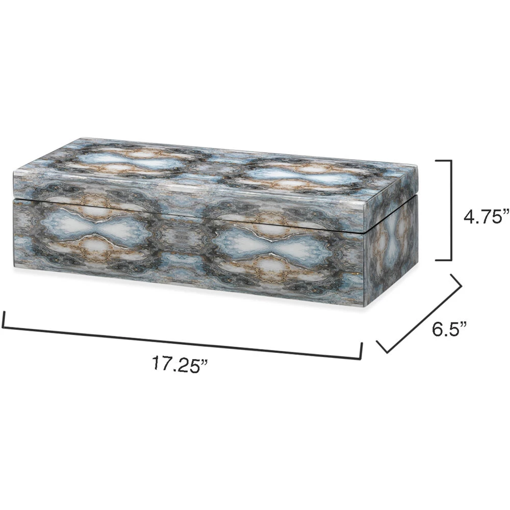 Rorschach 17 X 7 Inch Indigo Blue Lacquer Long Box 3 Rorschach 17 X 7 Inch Indigo Blue Lacquer Long Box - Image 3