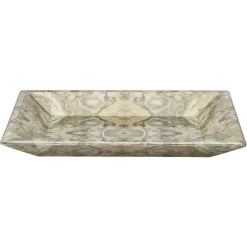 Rorschach Grey & Cream Lacquer Tray