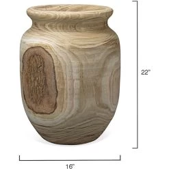 Topanga 22 X 16 Inch Wooden Vase 16 Topanga 22 X 16 Inch Wooden Vase -Jamie Young Co Shop 7topa vawd 2