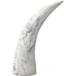 Varigated Horn Swirled Cream And Black And Grey Resin Decorative Objects, Set Of 3 -Jamie Young Co Shop 7vari obgr 6