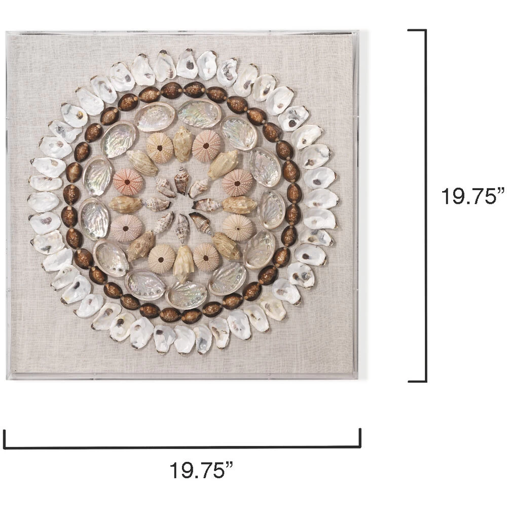 Bondi Acrylic Off White / Brown / Light Pink Shells Wall Art 6 Bondi Acrylic Off White / Brown / Light Pink Shells Wall Art - Image 6