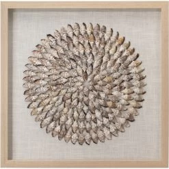 Riviera Off White & Brown Framed Wall Art