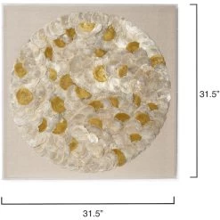 Tahiti Cream Shell Wall Art -Jamie Young Co Shop 8tahi wacr 2