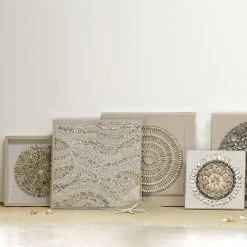Waiki Off White Shell Wall Art -Jamie Young Co Shop 8waik wacr 7
