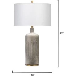 Annex 27 Inch 100.00 Watt Grey & Antique Brass Table Lamp Portable Light 5 Annex 27 Inch 100.00 Watt Grey & Antique Brass Table Lamp Portable Light -Jamie Young Co Shop 9annexgrgo 5