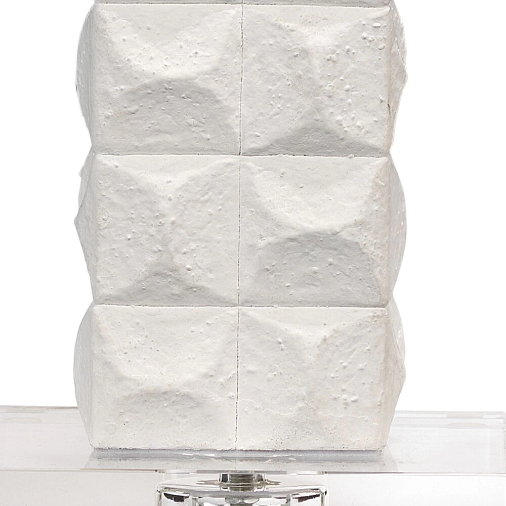 Astor 32 Inch 100.00 Watt Textured Matte White Table Lamp Portable Light 4 Astor 32 Inch 100.00 Watt Textured Matte White Table Lamp Portable Light - Image 4