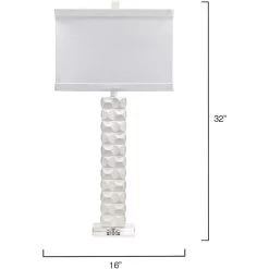 Astor 32 Inch 100.00 Watt Textured Matte White Table Lamp Portable Light 6 Astor 32 Inch 100.00 Watt Textured Matte White Table Lamp Portable Light -Jamie Young Co Shop 9astortlwh 5
