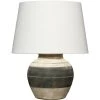 Bernard 20 Inch 150 Watt Beige And Dark Grey Table Lamp Portable Light