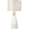 Borealis 37 Inch 150.00 Watt Alabaster Table Lamp Portable Light, Hexagon