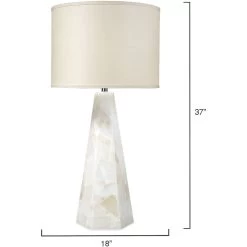 Borealis 37 Inch 150.00 Watt Alabaster Table Lamp Portable Light, Hexagon -Jamie Young Co Shop 9borehexalab 5