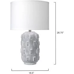 Boulder 27 Inch 150.00 Watt Grey Table Lamp Portable Light -Jamie Young Co Shop 9boulgrd131c 5