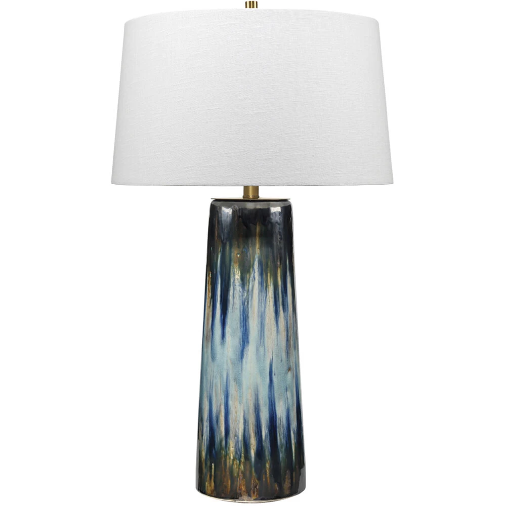 Brushstroke 31 Inch 100.00 Watt Aqua / Dark Blue / Metallic Ombre Reactive Glaze Table Lamp Portable Light 1 Brushstroke 31 Inch 100.00 Watt Aqua / Dark Blue / Metallic Ombre Reactive Glaze Table Lamp Portable Light
