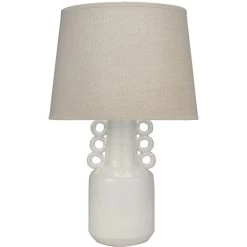 Circus 26.5 Inch 150.00 Watt White Ceramic Table Lamp Portable Light