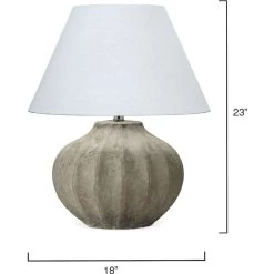 Clamshell 23 Inch 100 Watt Sand Table Lamp Portable Light 6 Clamshell 23 Inch 100 Watt Sand Table Lamp Portable Light -Jamie Young Co Shop 9clamshellsa 5