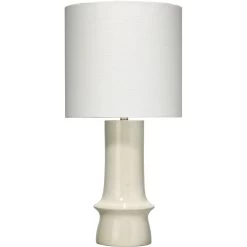 Crest 31.5 Inch 150.00 Watt Eggshell Ceramic Table Lamp Portable Light