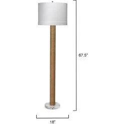 Cylinder 68 Inch 150.00 Watt Natural Floor Lamp Portable Light -Jamie Young Co Shop 9cylifloorju 2