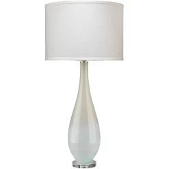 Dewdrop 35 Inch 150.00 Watt Sky Blue Glass Table Lamp Portable Light