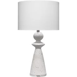 Guardian 27 Inch 150.00 Watt White Speckled Terrazzo Table Lamp Portable Light